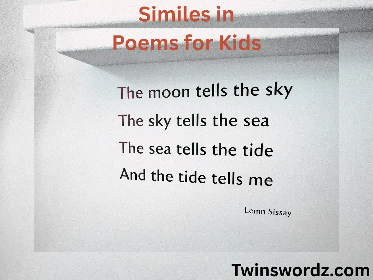 Similes in Poems for Kids